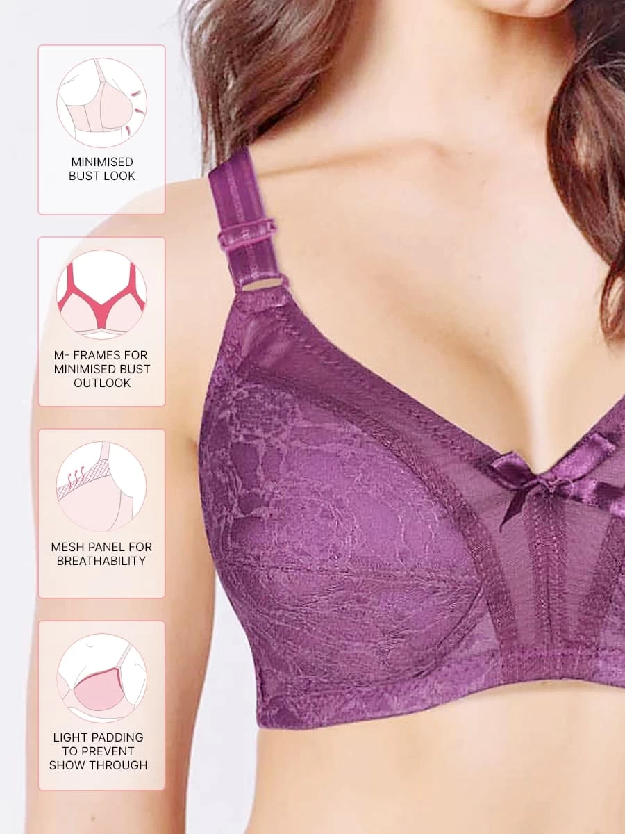 Susie Chinese Violet Wirefree Full Coverage Minimiser Bra 4 Susie Chinese Violet Wirefree Full Coverage Minimiser Bra - Image 2