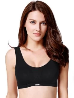 Laavian Black Leisure Wirefree Sleep Bra