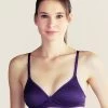 Laavian Purple Lightly Lined Plunge Neck T-Shirt Bra
