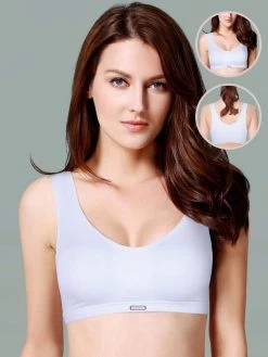 Laavian White Leisure Wirefree Sleep Bra