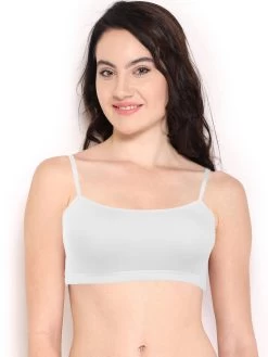 Laavian White Detachable Strapped Teenage Bra