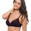 Laavian Black Everyday Demi Coverage Bra