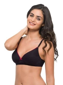 Laavian Black Everyday Demi Coverage Bra