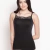 Susie Black Beauty Lace Neck Adjustable Strap Camisole