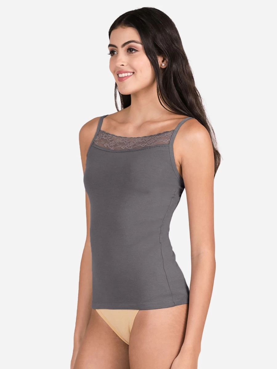 Susie StormFront Grey Lace Neck Adjustable Strap Camisole 5 Susie StormFront Grey Lace Neck Adjustable Strap Camisole - Image 3