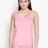Susie Tickled Pink Lace Neck Adjustable Strap Camisole