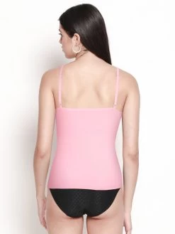 Susie Tickled Pink V Neck Adjustable Strap Camisole -Shyaway lc002 tickledpink 02