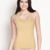 Susie Almond Buff U Neck Broad Strap Camisole -Shyaway lc003 almond buff 1