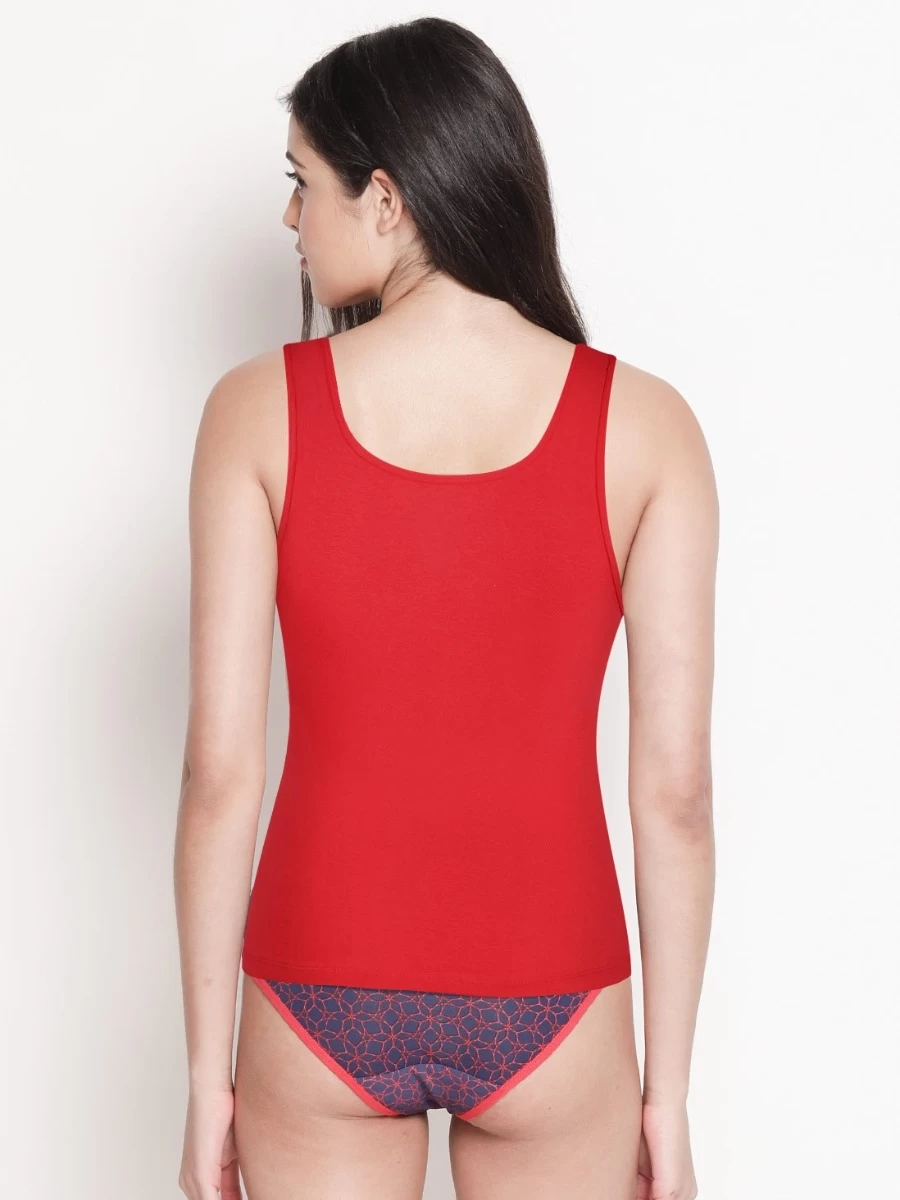 Susie Racing Red U Neck Broad Strap Camisole 4 Susie Racing Red U Neck Broad Strap Camisole - Image 2