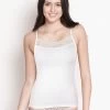 Susie White Lace Neck Adjustable Strap Camisole