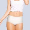 Shyle White Solid High Waist Hipster Panty -Shyaway le180 white a