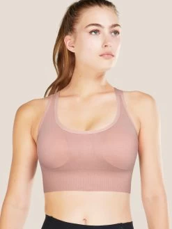 Shyle Ballet Slipper Pink Racer Back Seamless Sports Bra