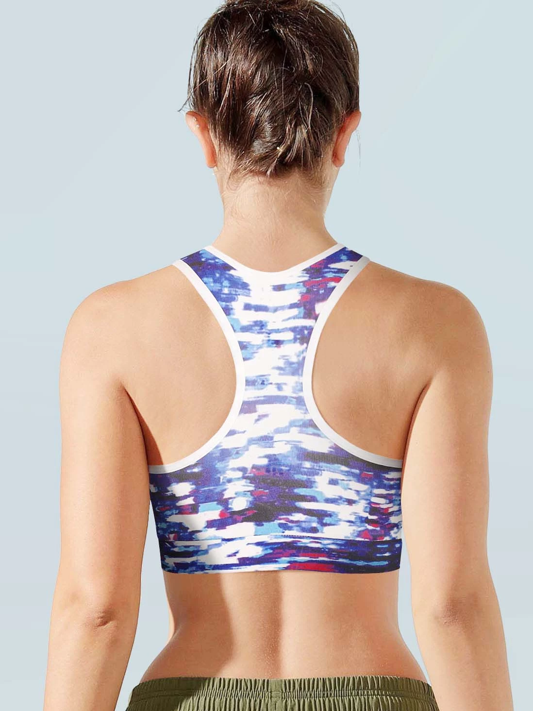 United Classic Pink Purple Printed Racerback Sports Bra 4 United Classic Pink Purple Printed Racerback Sports Bra - Image 2