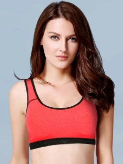 Liberti World Neon Peach Removable Pads Sports Bra