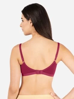 Susie Beet Red Criss Cross Nursing Bra -Shyaway lnb001 beetred back
