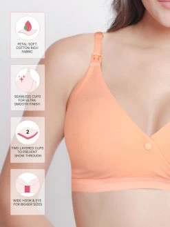 Susie Peach Skin Criss Cross Nursing Bra -Shyaway lnb001 peachparfait fea