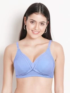 Susie Cerulean Blue Front Open Nursing Bra
