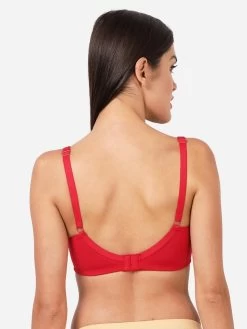 Susie Racing Red Clip-On Full Coverage Nursing Bra -Shyaway lnb003 racingred back