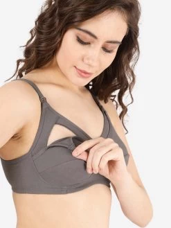 Susie Storm Front Grey Clip-On Full Coverage Nursing Bra 9 Susie Storm Front Grey Clip-On Full Coverage Nursing Bra -Shyaway lnb003 stormfrontgrey detail 1