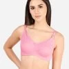 Susie Baby Pink Clip-On Full Coverage Nursing Bra -Shyaway lnb003 tickledpink front