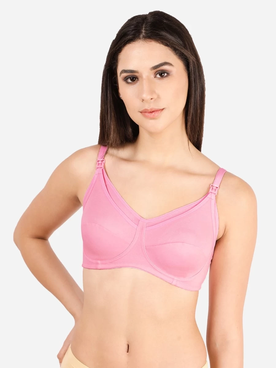 Susie Baby Pink Clip-On Full Coverage Nursing Bra 3 Susie Baby Pink Clip-On Full Coverage Nursing Bra