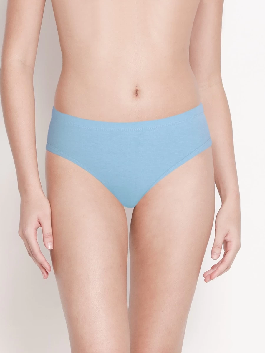 Susie Angefalls Blue Medium Coverage Solid Bikini Panty 3 Susie Angefalls Blue Medium Coverage Solid Bikini Panty