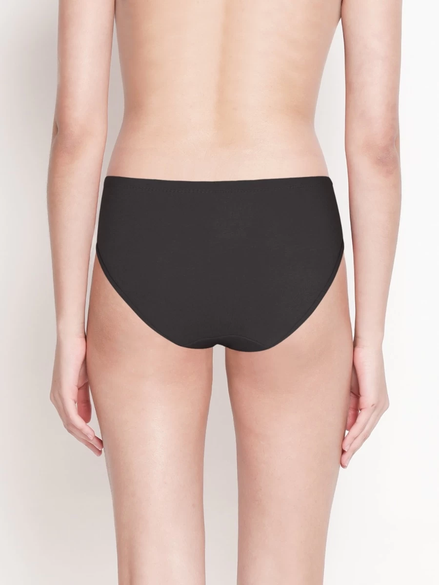 Susie Black Beauty Medium Coverage Solid Bikini Panty 4 Susie Black Beauty Medium Coverage Solid Bikini Panty - Image 2