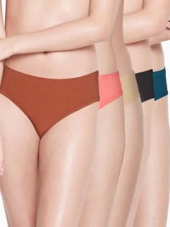 Susie Medium Coverage Multicolour Bikini Panty Combo D