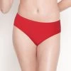 Susie Racing Red Medium Coverage Solid Bikini Panty