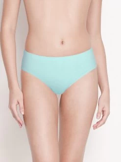 Susie Skylight Blue Medium Coverage Solid Bikini Panty