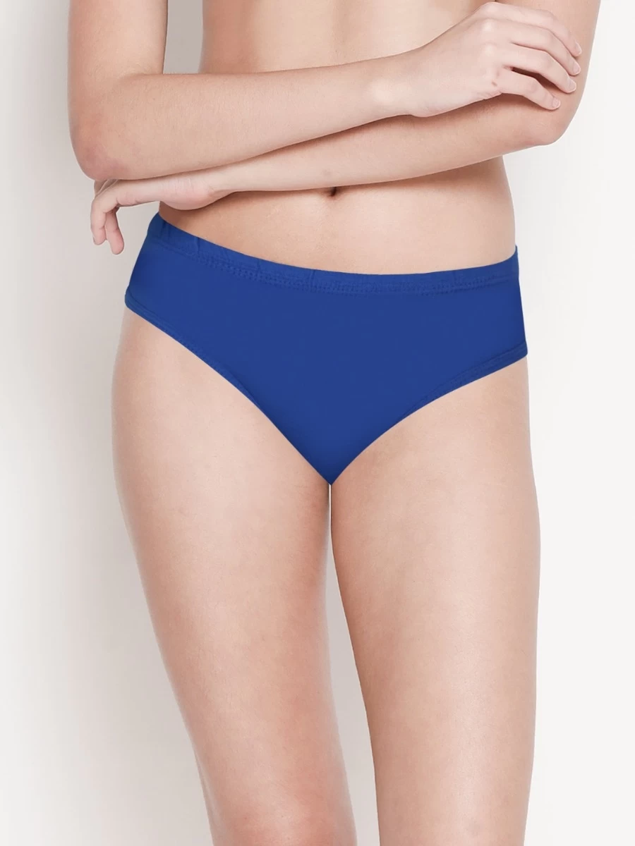 Susie Sodalite Blue Medium Coverage Solid Bikini Panty 3 Susie Sodalite Blue Medium Coverage Solid Bikini Panty