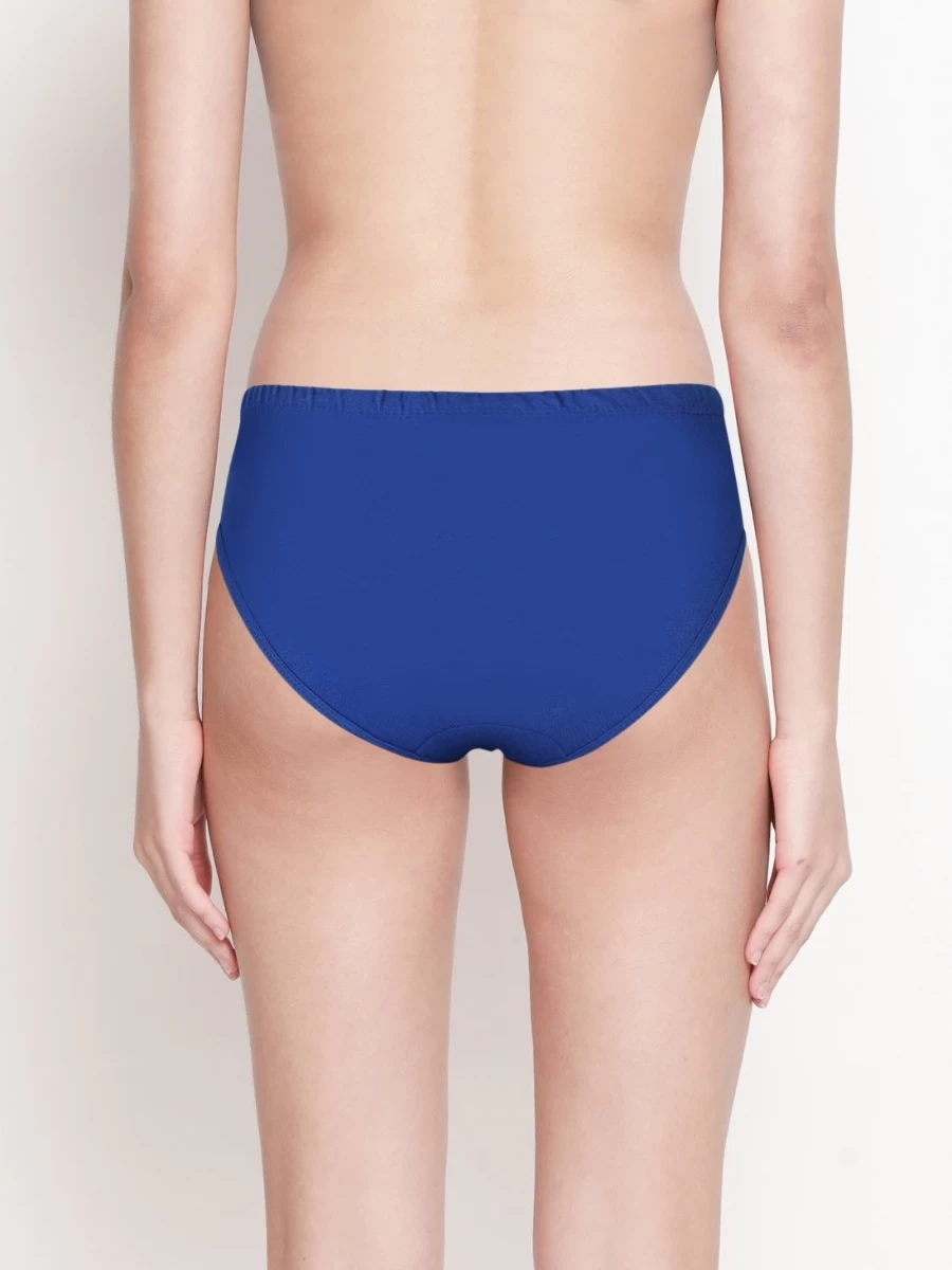 Susie Sodalite Blue Medium Coverage Solid Bikini Panty 4 Susie Sodalite Blue Medium Coverage Solid Bikini Panty - Image 2