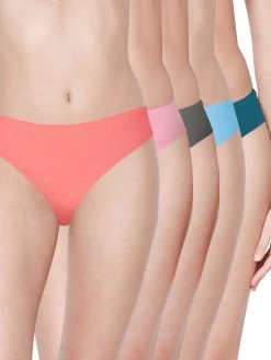 Susie Low Coverage Multicolour Thong Panty Combo C