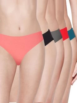 Susie Low Coverage Multicolour Thong Panty Combo D