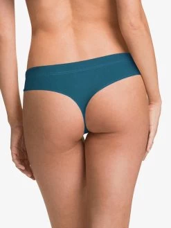 Susie Moroccan Blue Low Coverage Solid Thong Panty -Shyaway lp002 moroccon blue 02