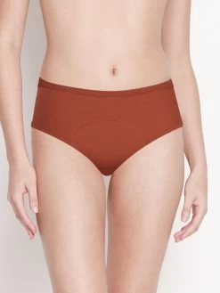 Susie Rustic Brown Full Coverage Cotton Period Panty