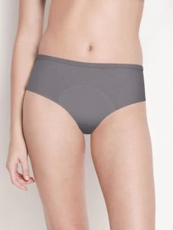 Susie StormFront Grey Full Coverage Cotton Period Panty