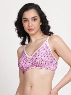 Susie Bright White Abstract Printed Non Padded Bra -Shyaway lpb008 brightwhite side