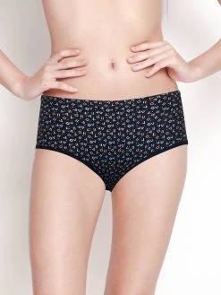 Susie Black Beauty Play Pause Printed Hipster Panty