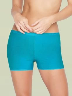 Liberti World Blue Mid Waist Boyshorts