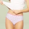 Susie White Pink Flamingo Printed Soft Elastic Hipster Panty