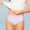 Susie Baby Pink Flower Printed Soft Elastic Hipster Panty 1 Susie Baby Pink Flower Printed Soft Elastic Hipster Panty -Shyaway ne10032 babypink front