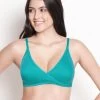 Susie Green Low Coverage Plunge Moulded Bra -Shyaway pc1002 green 01