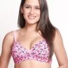Taabu Candy Pink Floral Printed Padded Wirefree T Shirt Bra 2 Taabu Candy Pink Floral Printed Padded Wirefree T Shirt Bra -Shyaway prtb001 candypink 01