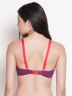 Taabu Ocean Blue Flower Print Padded Wirefree T Shirt Bra 12 Taabu Ocean Blue Flower Print Padded Wirefree T Shirt Bra -Shyaway prtb004 oceanblue 04