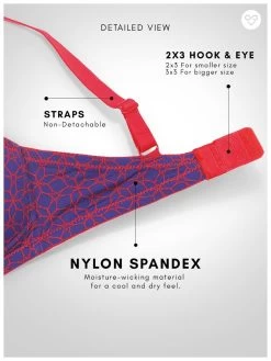 Taabu Ocean Blue Flower Print Padded Wirefree T Shirt Bra 13 Taabu Ocean Blue Flower Print Padded Wirefree T Shirt Bra -Shyaway prtb004 oceanblue 06