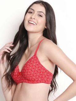 Taabu Fiery Red Flower Print Padded Wirefree T Shirt Bra 8 Taabu Fiery Red Flower Print Padded Wirefree T Shirt Bra -Shyaway prtb005 fieryred 02