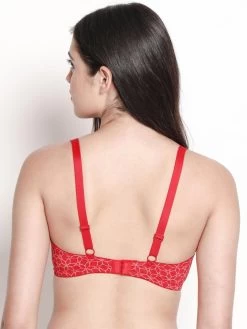 Taabu Fiery Red Flower Print Padded Wirefree T Shirt Bra 9 Taabu Fiery Red Flower Print Padded Wirefree T Shirt Bra -Shyaway prtb005 fieryred 04