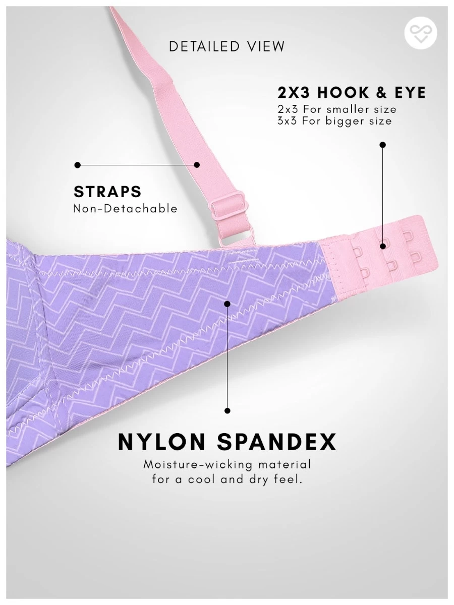 Taabu Pastel Lilac Abstract Print Padded Wirefree T Shirt Bra 8 Taabu Pastel Lilac Abstract Print Padded Wirefree T Shirt Bra - Image 6