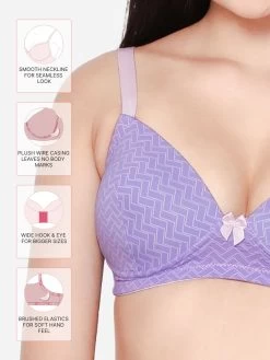 Taabu Pastel Lilac Abstract Print Padded Wirefree T Shirt Bra 9 Taabu Pastel Lilac Abstract Print Padded Wirefree T Shirt Bra -Shyaway prtb008 pastellilac fea